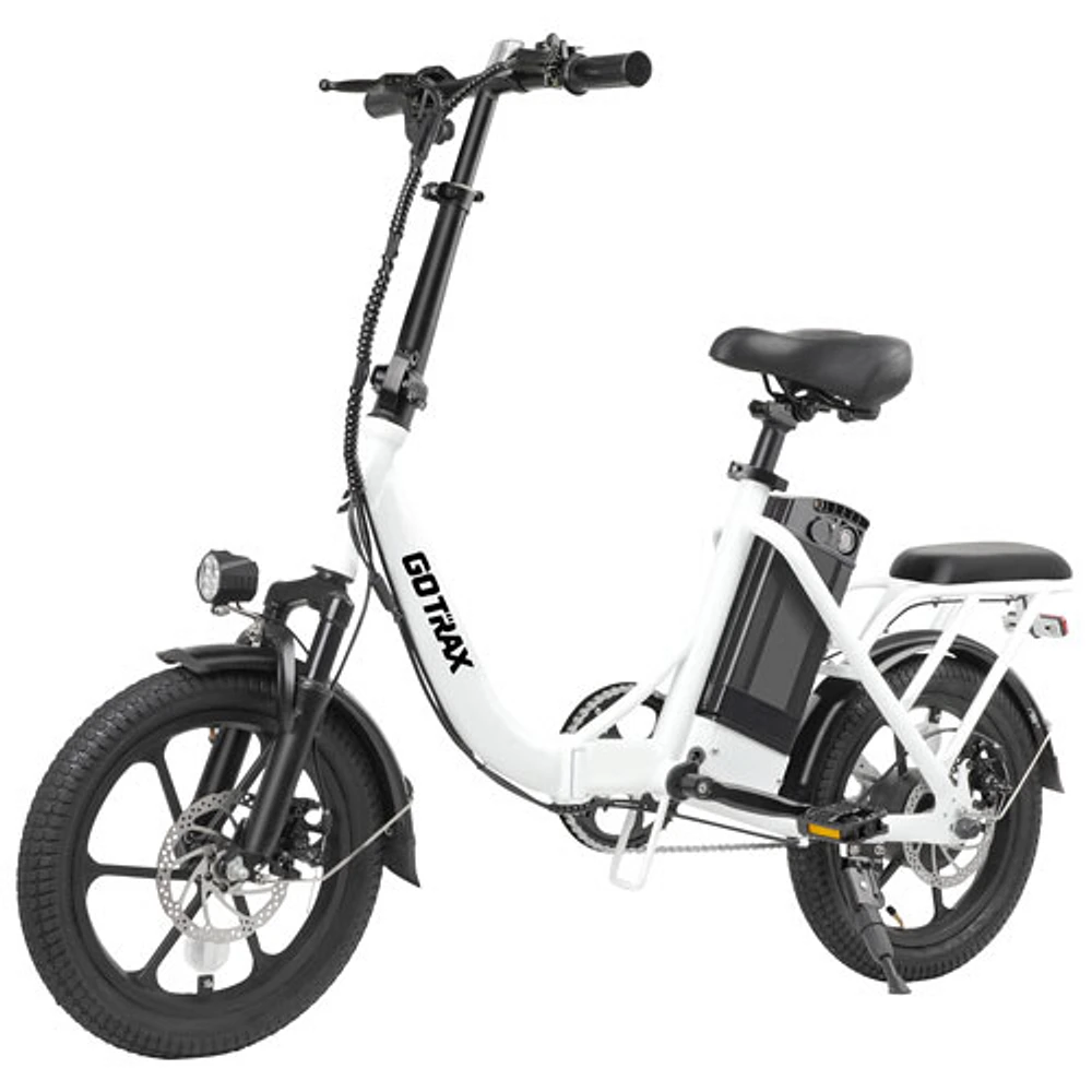 Vélo de ville électrique repliable OTTO de Gotrax (moteur de 350 W/autonomie de 40 km/vitesse maximale de 25 km/h) - Blanc