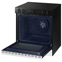 Samsung BESPOKE 30" 6.3 Cu. Ft. True Convection 5 Elements Slide-In Electric Range (NSE6DB850012AC) - White