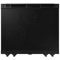 Samsung BESPOKE 30" 6.3 Cu. Ft. True Convection 5 Elements Slide-In Electric Range (NSE6DB850012AC) - White