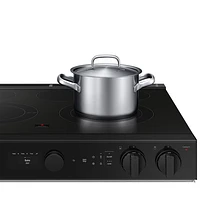 Samsung BESPOKE 30" 6.3 Cu. Ft. True Convection 5 Elements Slide-In Electric Range (NSE6DB850012AC) - White