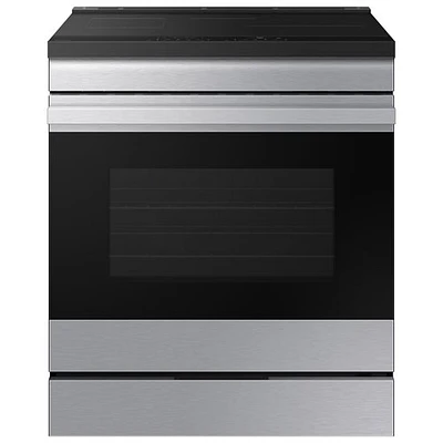 Samsung BESPOKE 30" 6.3 Cu. Ft. True Convection Induction Slide-In Electric Range (NSI6DG9500SRAC) - Stainless Steel