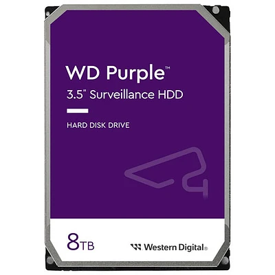 Disque dur interne de bureau SATA 3,5 po 8 To 5040 tr/min de WD (WD85PURZ) - Violet
