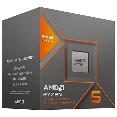 Processeur AM5 6 coeurs de 4,3 GHz Ryzen 5 8600G d'AMD