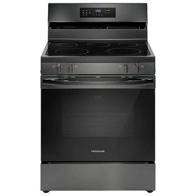 Frigidaire 30" 5.3 Cu. Ft. Fan Convection 5-Element Electric Air Fry Range (FCRE308CAD) - Black Stainless