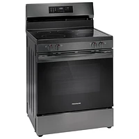 Frigidaire 30" 5.3 Cu. Ft. Fan Convection 5-Element Electric Air Fry Range (FCRE308CAD) - Black Stainless