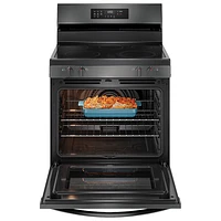 Frigidaire 30" 5.3 Cu. Ft. Fan Convection 5-Element Electric Air Fry Range (FCRE308CAD) - Black Stainless