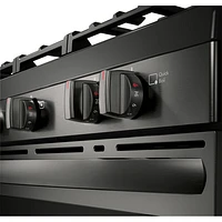 Frigidaire 30" 5.1 Cu. Ft. Fan Convection 5-Burner Gas Air Fry Range (FCRG3083AD) - Black Stainless