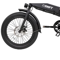 SWFT F.X 350W Foldable Electric City Bike with up to 40km Battery Range - Black - Only at Best Buy