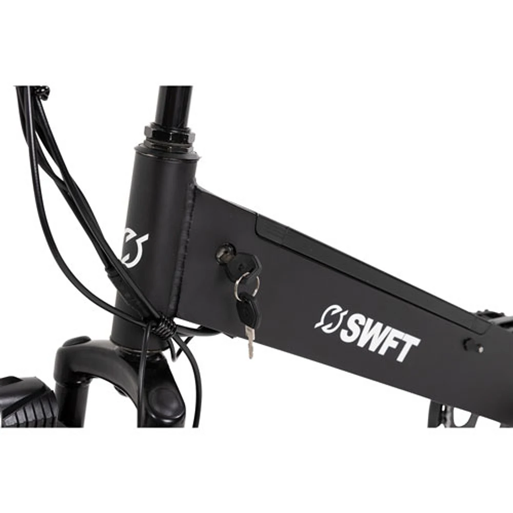 Swft R.X. Vélo de ville électrique compact (moteur 350 W/autonomie maximale 40 km/vitesse maximale 32 km/h) - Noir - Exclusivité de Best Buy