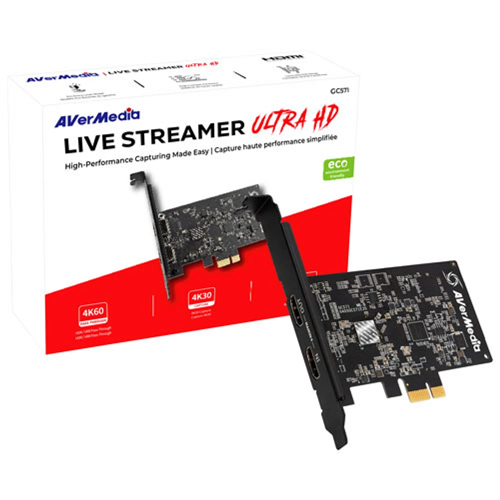 Carte de saisie UHD 4K30 LiveStreamer d'AVerMedia (GC571) - Gris foncé