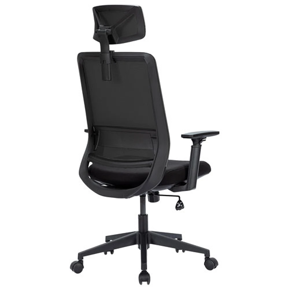 Fauteuil de bureau en filet ergonomique avec appuie-tête Expert de Naz - Noir