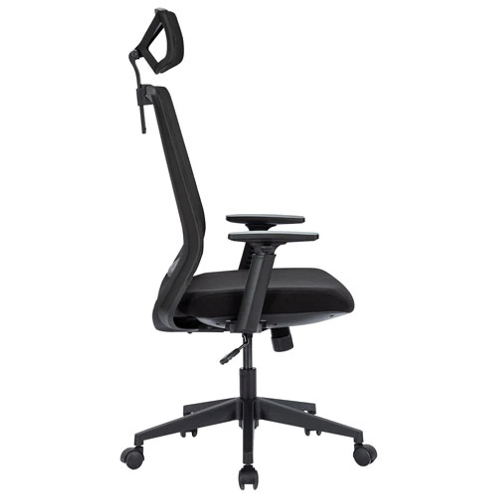 Fauteuil de bureau en filet ergonomique avec appuie-tête Expert de Naz - Noir