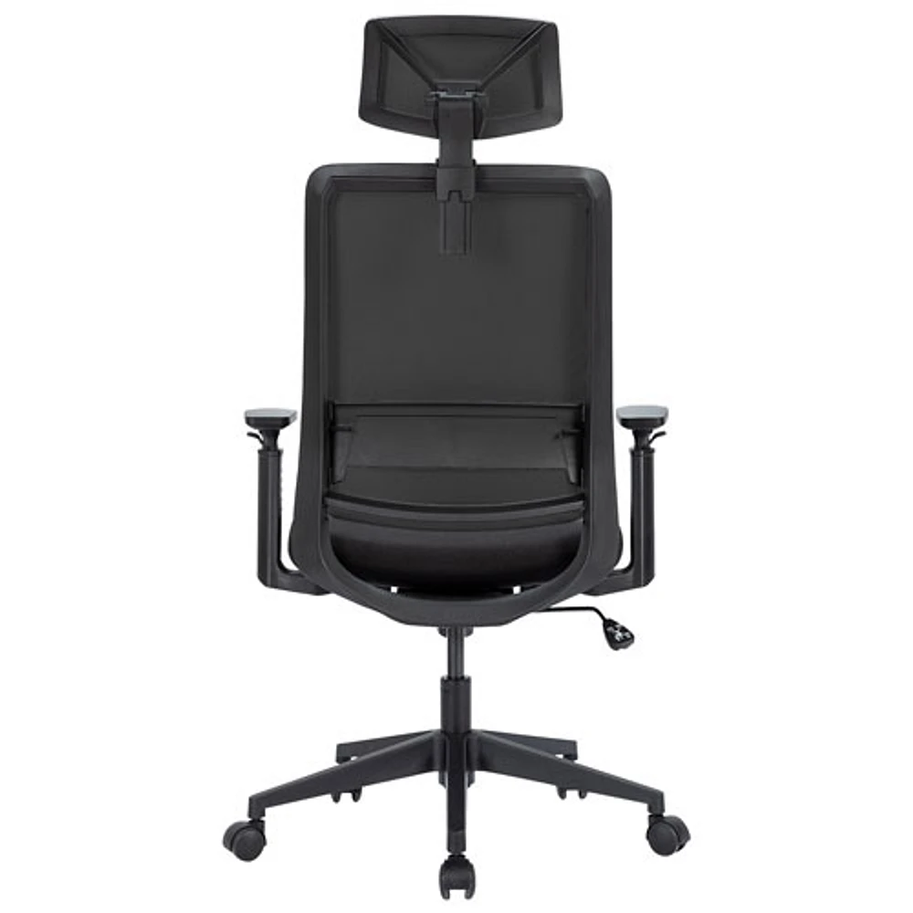 Fauteuil de bureau en filet ergonomique avec appuie-tête Expert de Naz - Noir