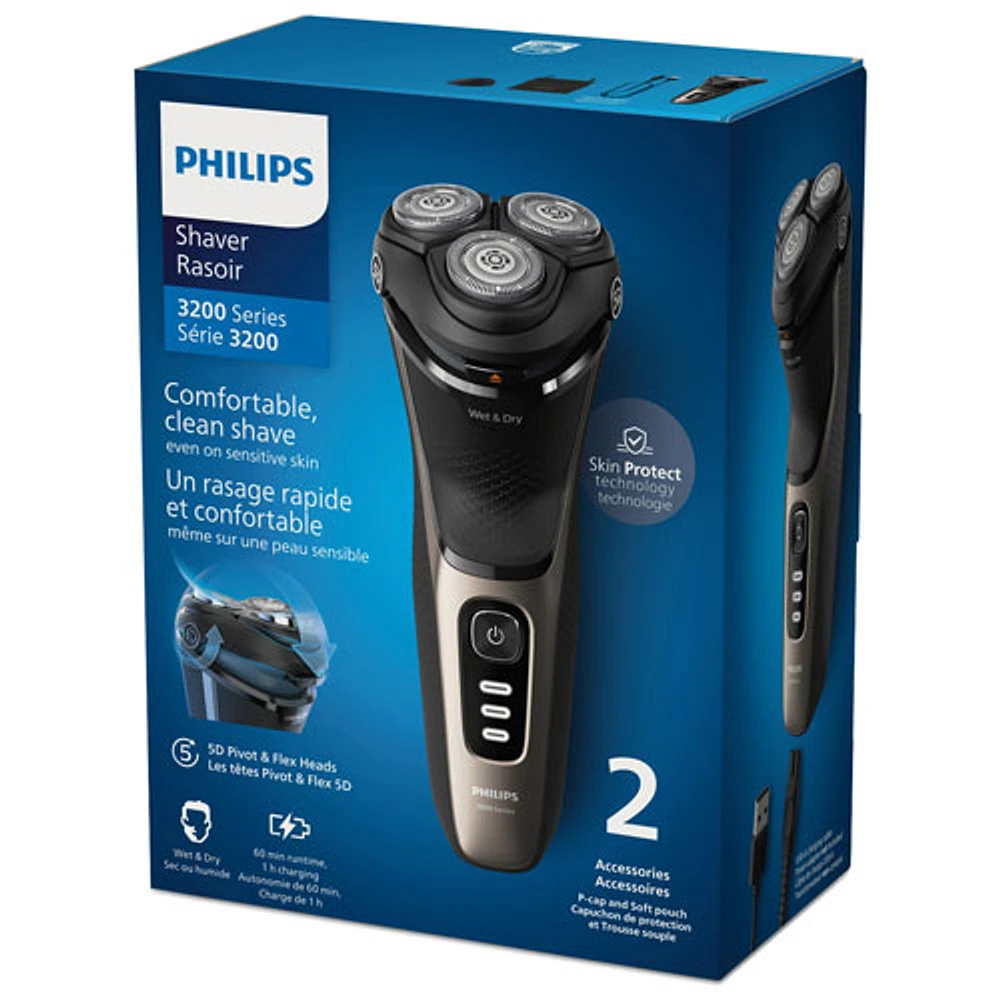 Philips Series 3200 Wet & Dry Electric Shaver (S3242/12) - Ash Gold