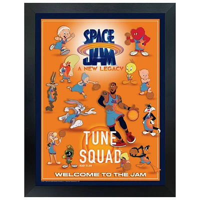 Collage encadré de l'équipe des Tunes de Basket spatial : Une nouvelle ère de Frameworth (34 x 26 po)