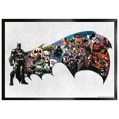 Collage encadré de la cape de Batman de Frameworth (34 x 26 po)