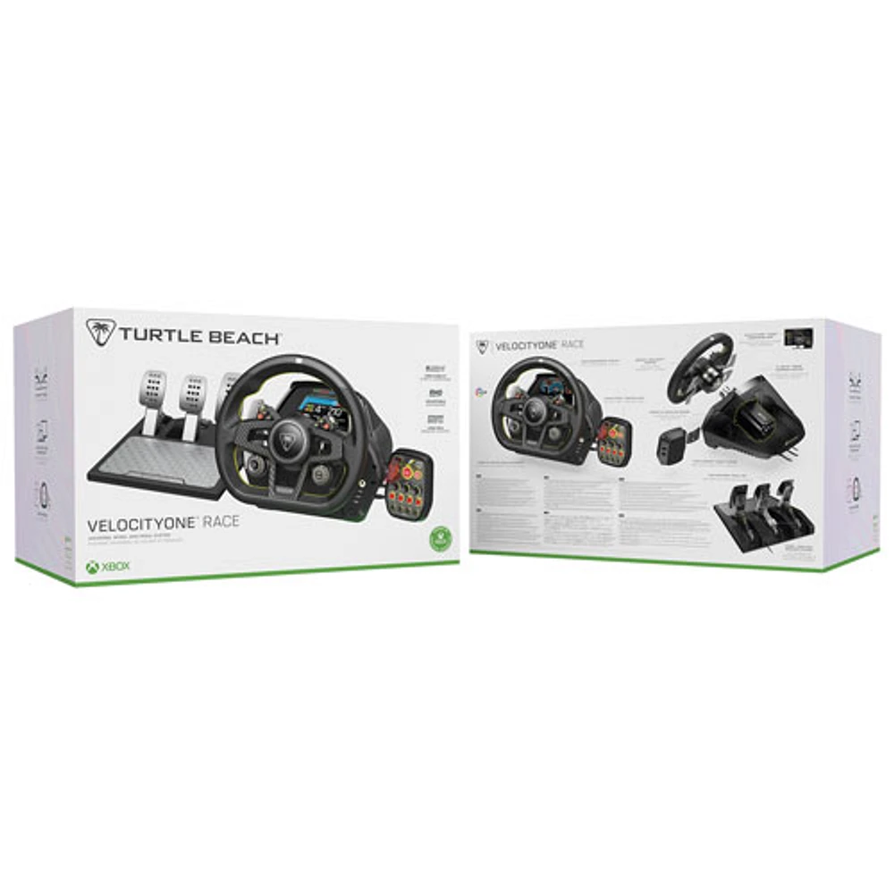 Système de volant et de pédales VelocityOne de Turtle Beach pour Xbox Series X|S/Xbox One/PC - Noir