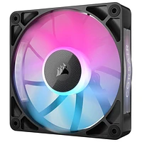 Ventilateurs de boîtier PWM RVB RX120 de 120 mm de Corsair avec concentrateur de système iCUE LINK - Paquet de 3 - Noir - Exclusivité Best Buy