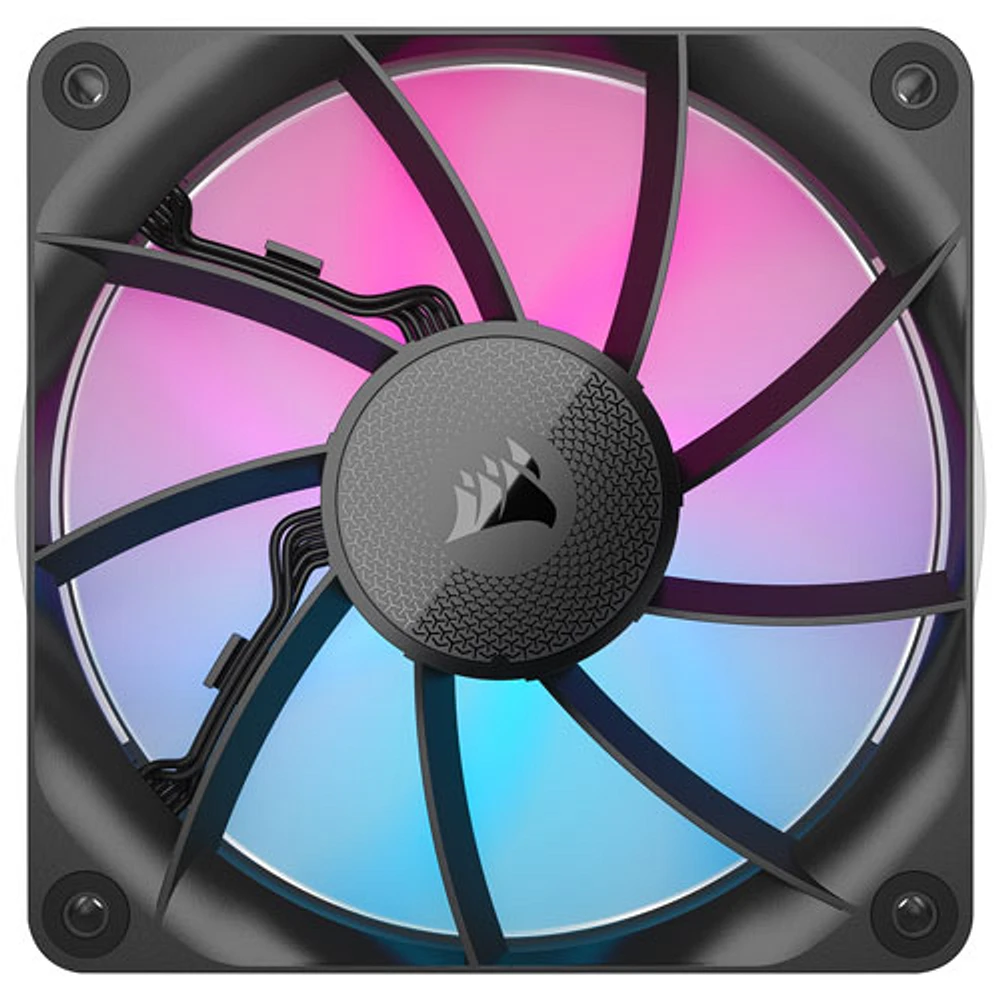 Ventilateurs de boîtier PWM RVB RX120 de 120 mm de Corsair avec concentrateur de système iCUE LINK - Paquet de 3 - Noir - Exclusivité Best Buy