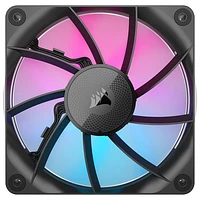 Ventilateurs de boîtier PWM RVB RX120 de 120 mm de Corsair avec concentrateur de système iCUE LINK - Paquet de 3 - Noir - Exclusivité Best Buy