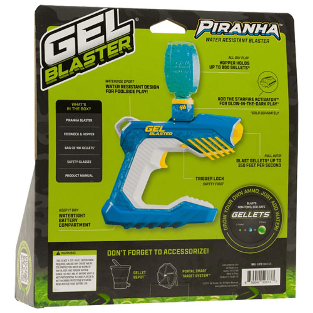Gel Blaster Piranha Gellet Water Blaster - Blue/White