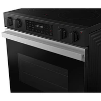 Samsung 30" 6.3 Cu. Ft. Fan Convection 5-Element Slide-In Electric Range (NSE6DG8310SRAC) - Stainless - Only at Best Buy