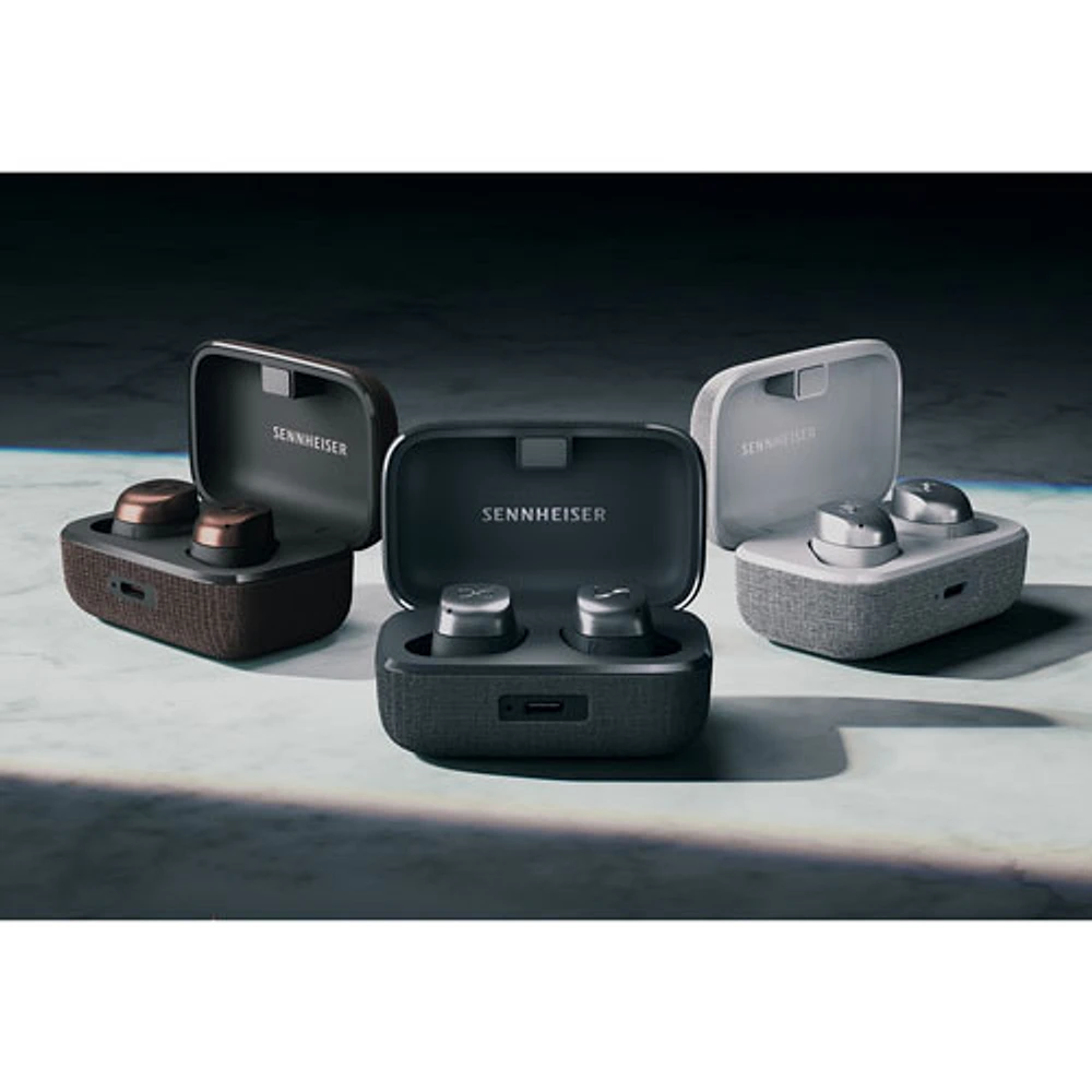 Écouteurs boutons 100 % sans fil à suppression du bruit Momentum 4 de Sennheiser - Graphite noir