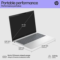 Portable de 14 po Pavilion Plus de HP (Core Ultra d'Intel avec Evo d'Intel/RAM Go/SSD 1 To