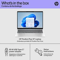 Portable de 14 po Pavilion Plus de HP (Core Ultra d'Intel avec Evo d'Intel/RAM Go/SSD 1 To