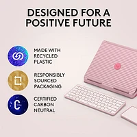 Logitech Casa Pop-Up Desk Kit with Laptop Stand, Keyboard & Touchpad for Laptop/MacBook (10-17") - Bohemian Blush