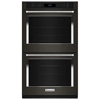 Four mural électrique double à convection véritable 8,6 pi³ 30 po de KitchenAid (KOED527PBS) - Acier inoxydable noir