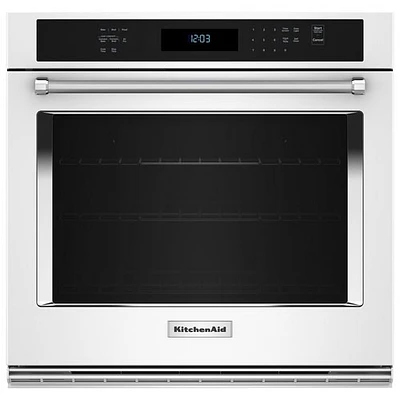 Four mural électrique à convection véritable 5 pi³ 30 po de KitchenAid (KOES530PWH) - Blanc