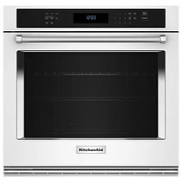 Kitchenaid 30" 5 Cu. Ft. True Convection Electric Wall Oven (KOES530PWH) - White