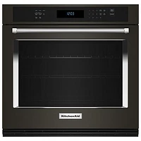 Kitchenaid 30" 5 Cu. Ft. True Convection Electric Wall Oven (KOES530PBS) - Black Stainless Steel