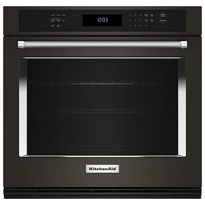 Kitchenaid 27" 4.3 Cu. Ft. True Convection Electric Wall Oven (KOES527PBS) - Black Stainless Steel