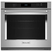 KitchenAid 30" 5 Cu. Ft. True Convection Electric Wall Oven (KOES530PPS) - PrintShield Stainless