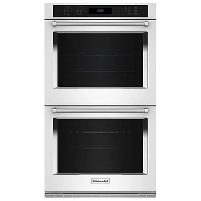 Kitchenaid 27" 10 Cu. Ft. Double True Convection Electric Wall Oven (KOED530PWH) - White