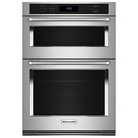 Kitchenaid 27" 5.7 Cu. Ft. Combination True Convection Electric Wall Oven (KOEC527PSS) - Stainless Steel