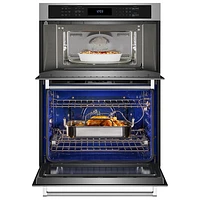 Kitchenaid 27" 5.7 Cu. Ft. Combination True Convection Electric Wall Oven (KOEC527PSS) - Stainless Steel