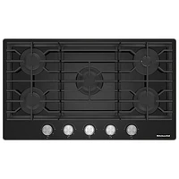 KitchenAid 37" 5-Burner Gas Cooktop (KCGG536PBL) - Black