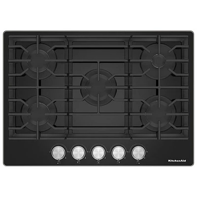 KitchenAid 30" 5-Burner Gas Cooktop (KCGG530PBL) - Black