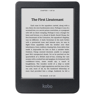 Liseuse numérique à écran tactile noir/blanc de 6 po Clara BW de Kobo - Noir