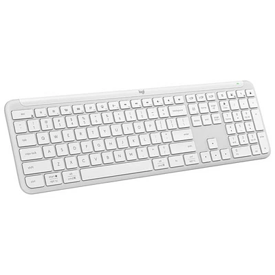 Logitech K950 Signature Slim Wireless Keyboard - Off-White - English - Only at Best Buy