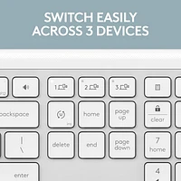 Logitech K950 Signature Slim Wireless Keyboard - Off-White - English - Only at Best Buy