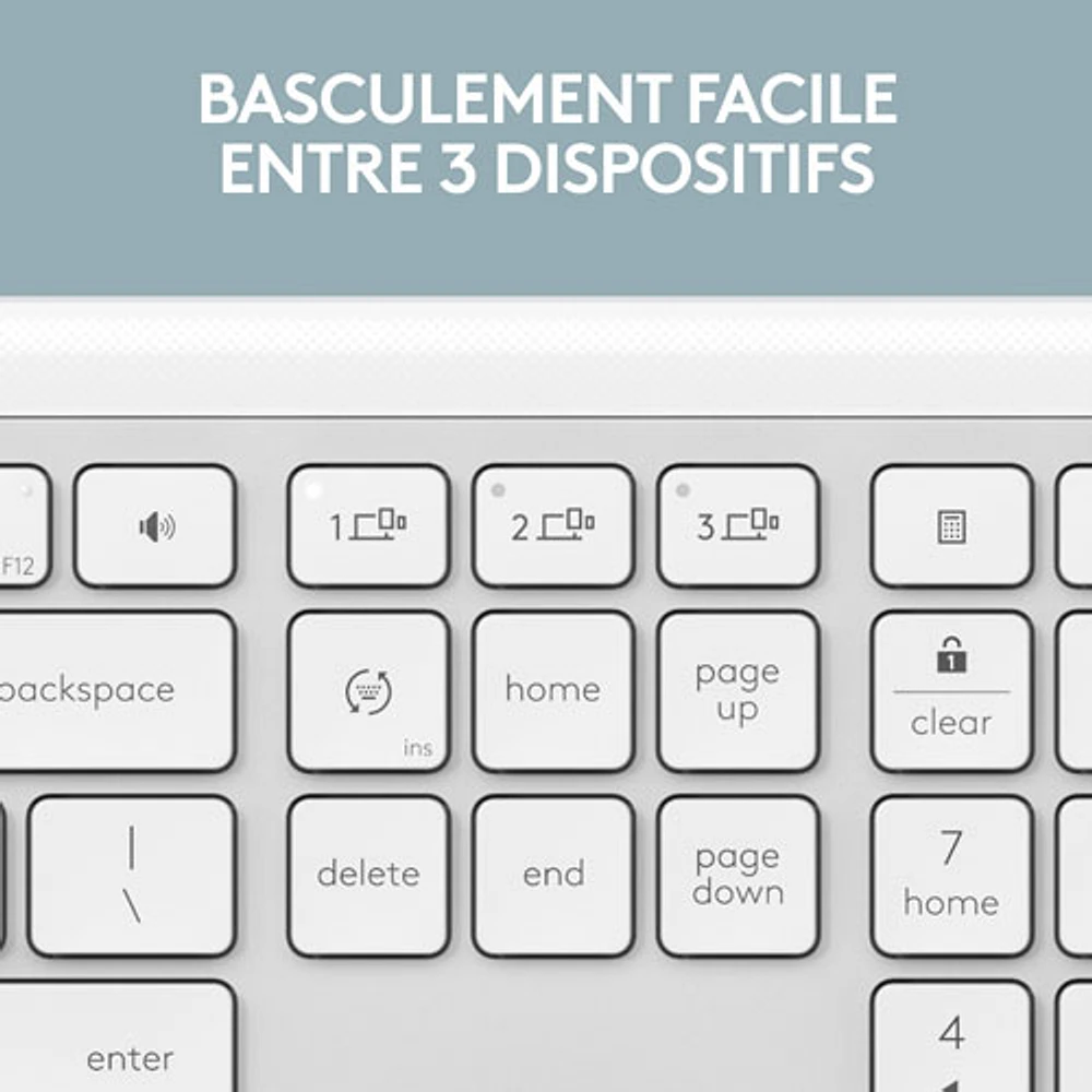 Clavier sans fil Signature Slim K950 de Logitech - Blanc cassé - Anglais - Exclusivité Best Buy