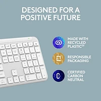 Logitech K950 Signature Slim Wireless Keyboard - Off-White - English - Only at Best Buy