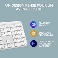 Logitech K950 Signature Slim Wireless Keyboard - Off-White - English - Only at Best Buy