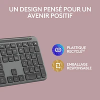 Logitech K950 Signature Slim Wireless Full-Size Keyboard - Graphite - English