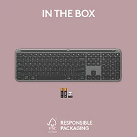 Logitech K950 Signature Slim Wireless Full-Size Keyboard - Graphite - English
