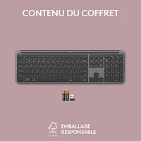 Logitech K950 Signature Slim Wireless Full-Size Keyboard - Graphite - English